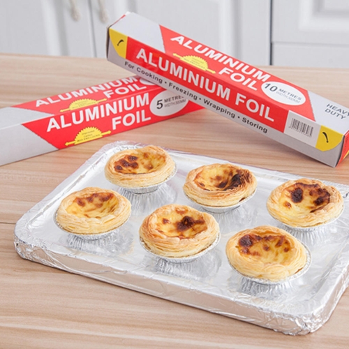 Aluminum foil for food packaging in kitchen