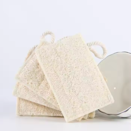 Natural loofah mesh sponge