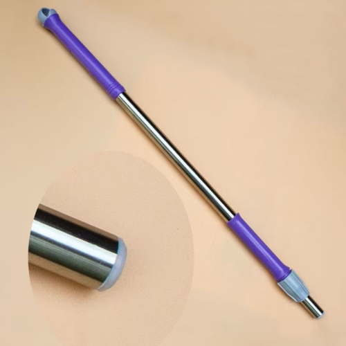 Replace the handle with a rotating telescopic mop rod