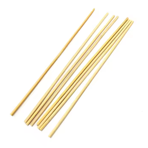 Wood Block Round Rods Hardwood Solid Bamboo Stick DIY Wooden 2.5mm 12cm