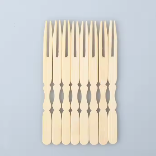 Disposable Bamboo Primary Color Fruit Fork