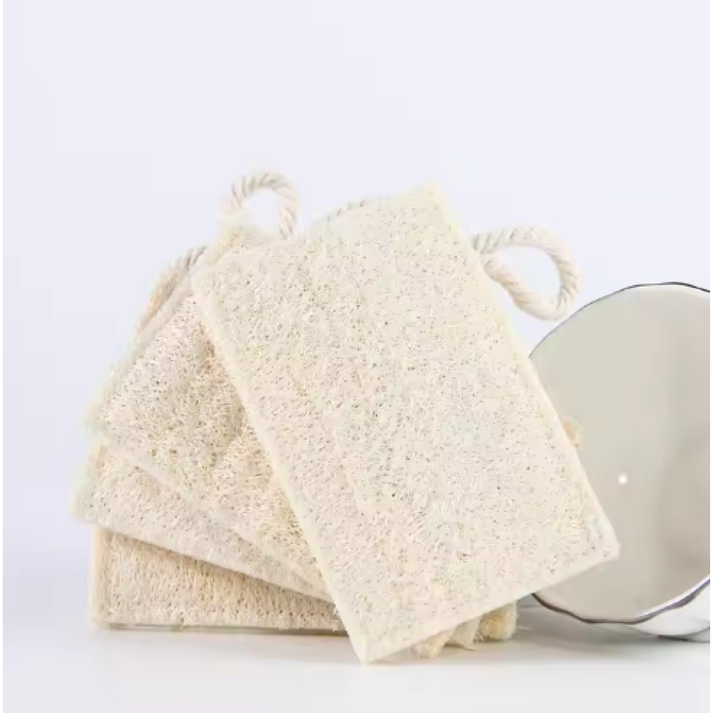 Natural loofah mesh sponge