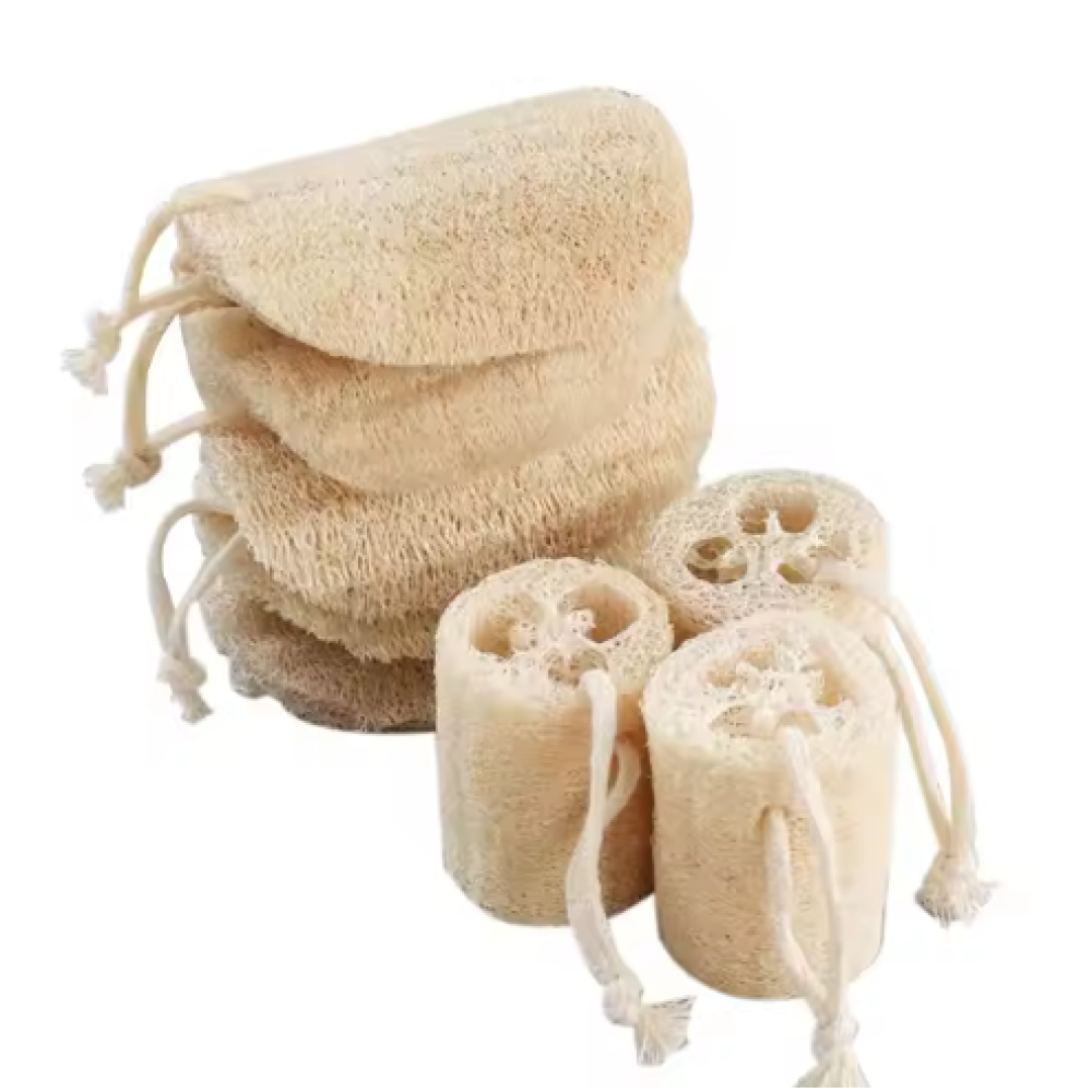 Natural loofah bath sponge
